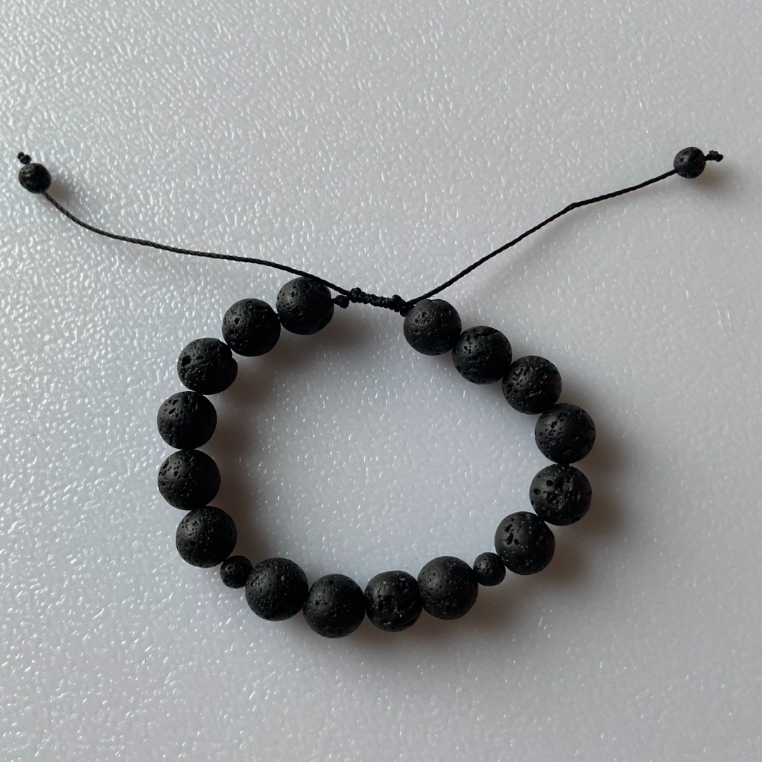 Blackout Lava Bead Bracelet