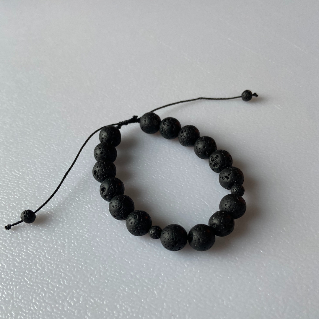 Blackout Lava Bead Bracelet