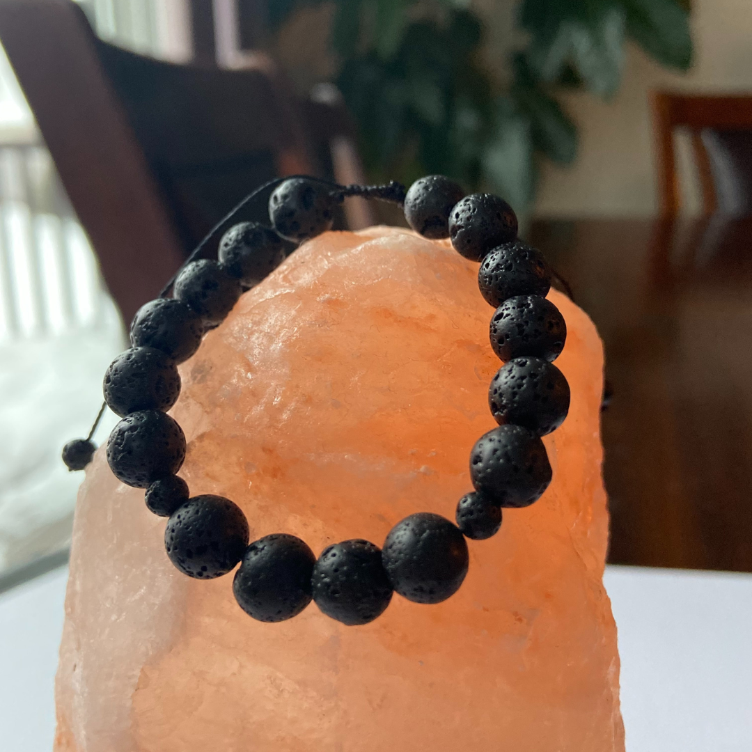 Blackout Lava Bead Bracelet