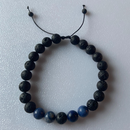 Dumortierite Lava Bead Bracelet