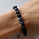 Dumortierite Lava Bead Bracelet