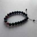 Rhodochrosite Lava Bead Bracelet